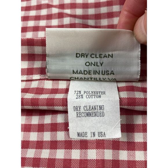 Legacy Red Gingham Ruffled Pillow Sham Cover Made in USA 20x26 - Picture 6 of 6